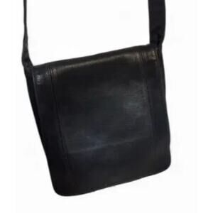 Coach Lexington black leather flap bag vintage